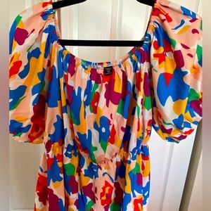 SHEIN Curve Colorful Floral Dress